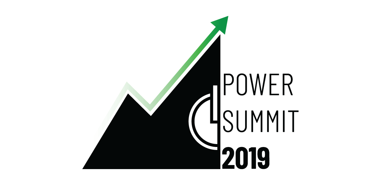 a black and green logo for the Power Summit 2019